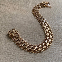 Gorgeous 1968 x-link 18k solid gold bracelet - Hägersten, Sweden - 7.5 inch length