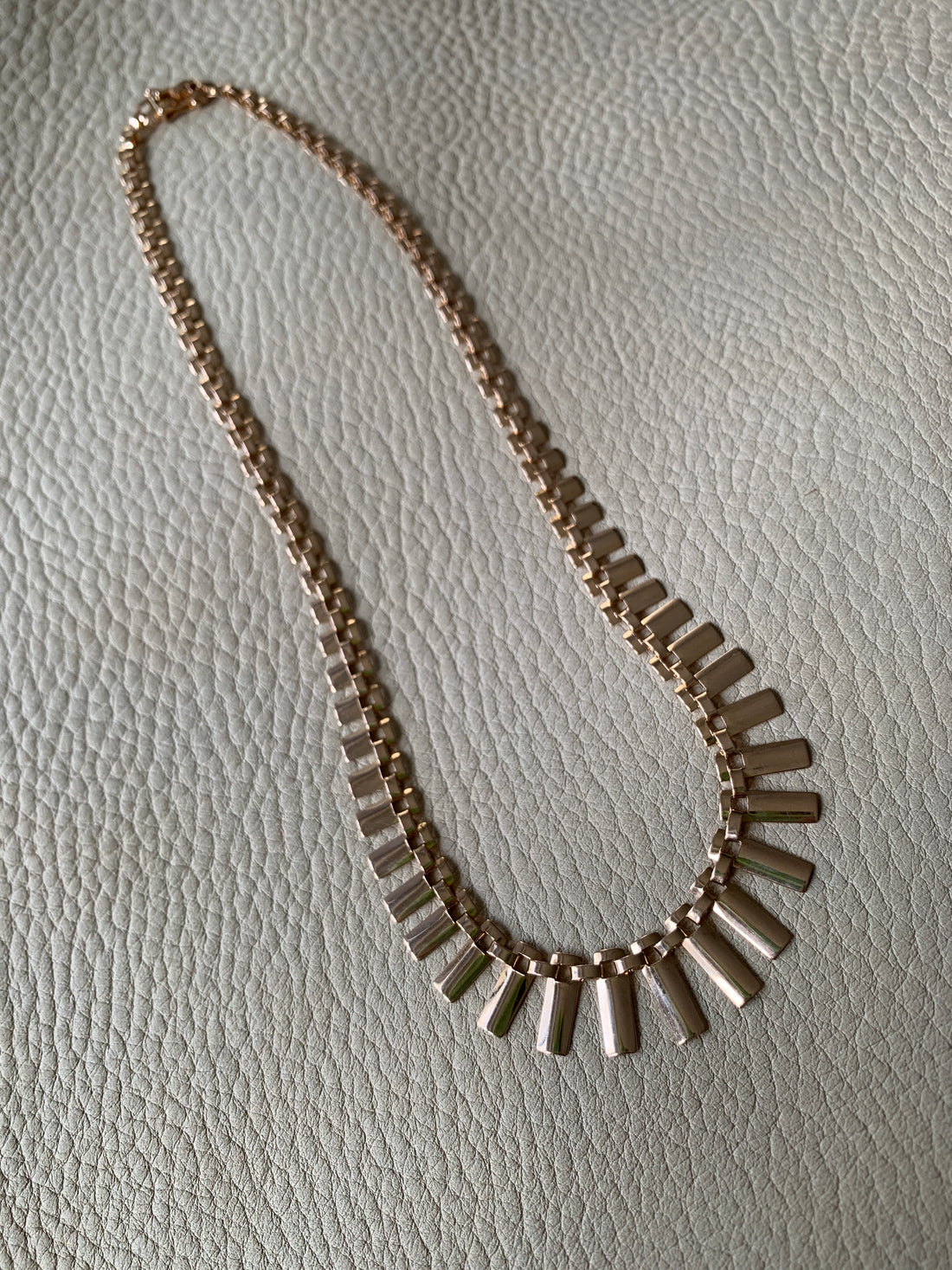 1980 Cleopatra link 14k solid rose gold necklace - Finland