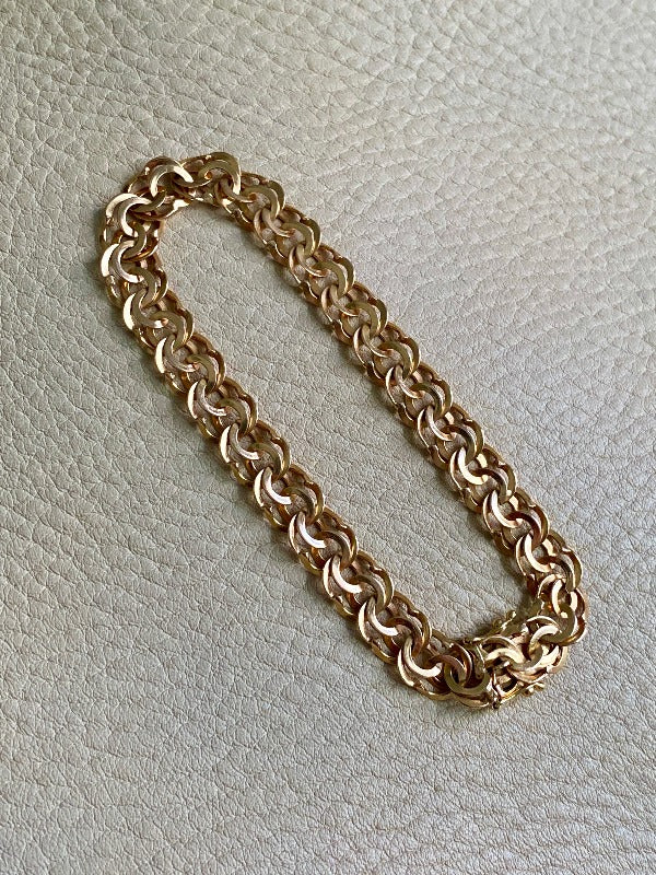 1978 Unique 18k double-link solid gold bracelet - Saltsjö-Boo, Sweden