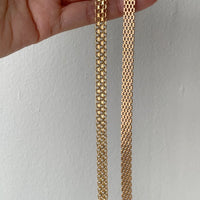 1959 Slinky brick link 18k solid gold bracelet