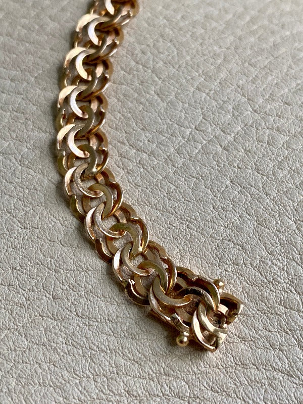 1978 Unique 18k double-link solid gold bracelet - Saltsjö-Boo, Sweden