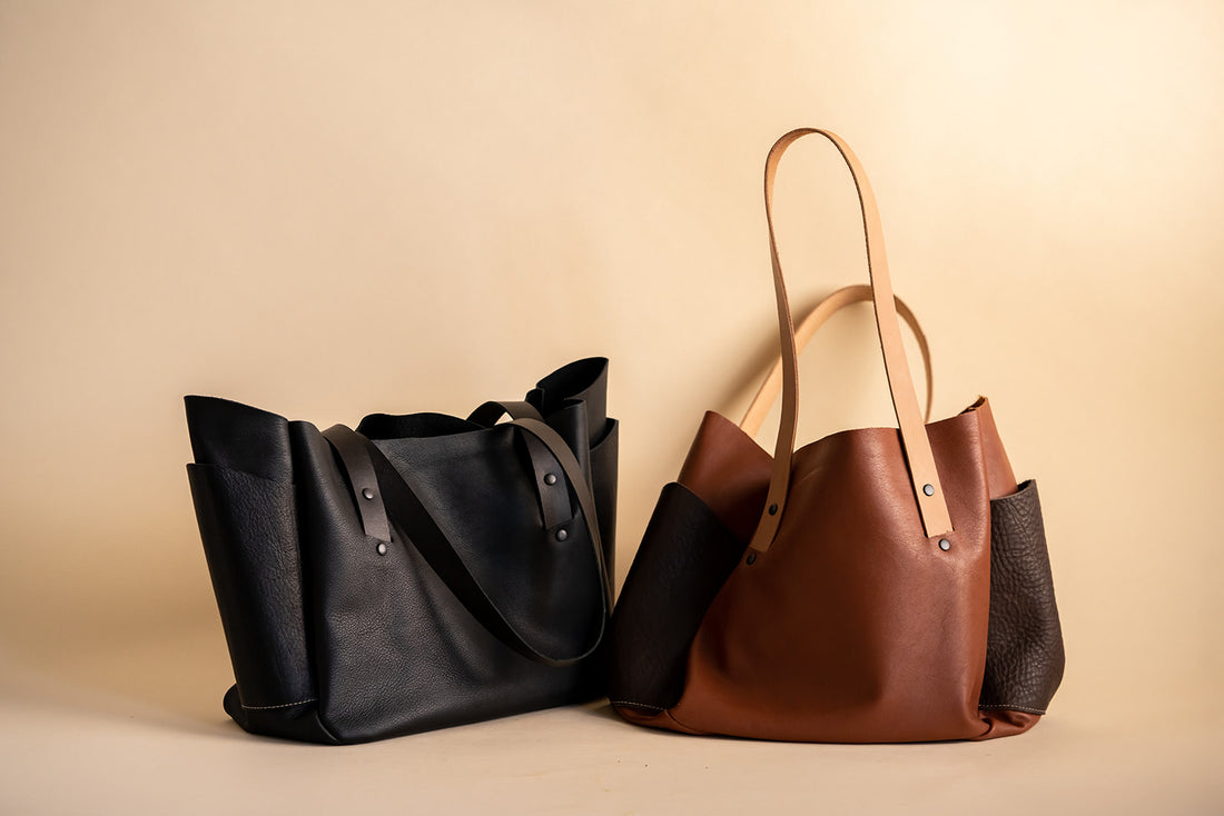 Design your own CUSTOM colorway with Jill - Brev carryall leather bag