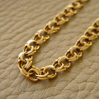 Delicate 18k double-link solid gold bracelet - Trelleborg, Sweden 1963