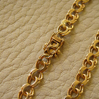 Delicate 18k double-link solid gold bracelet - Trelleborg, Sweden 1963