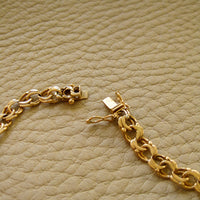 Delicate 18k double-link solid gold bracelet - Trelleborg, Sweden 1963