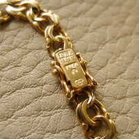 Delicate 18k double-link solid gold bracelet - Trelleborg, Sweden 1963