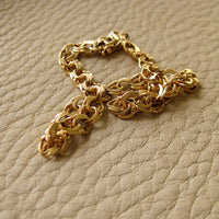 Delicate 18k double-link solid gold bracelet - Trelleborg, Sweden 1963