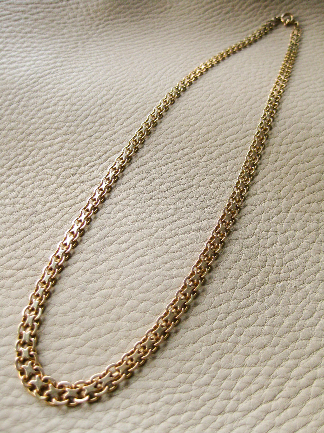 15.9g Swedish gold necklace - Graduated x-link solid 18k gold - 1960