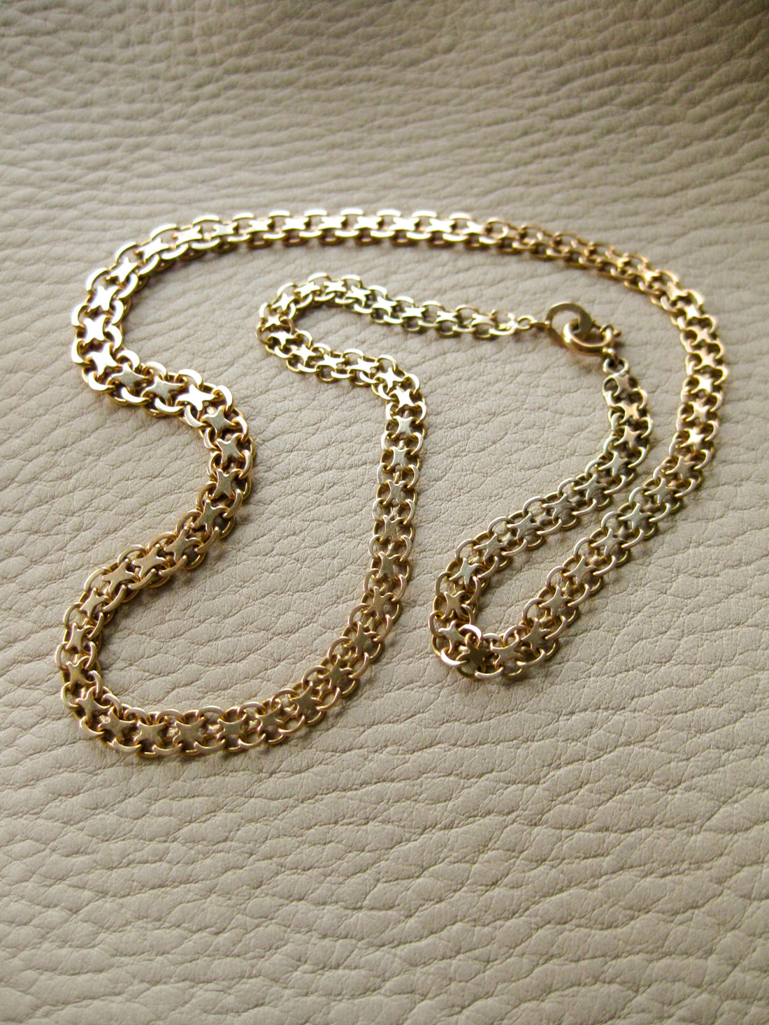 15.9g Swedish gold necklace - Graduated x-link solid 18k gold - 1960