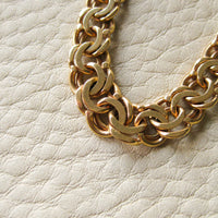 21.3g Gold necklace - Graduated double link solid 18k gold - Swedish vintage 1960s