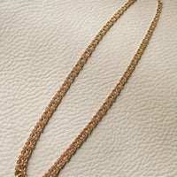 21.3g Gold necklace - Graduated double link solid 18k gold - Swedish vintage 1960s