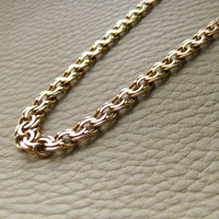 21.3g Gold necklace - Graduated double link solid 18k gold - Swedish vintage 1960s