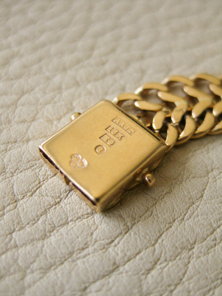 1960 Slinky foxtail link 18k solid gold bracelet - Stockholm, Sweden 20.3g