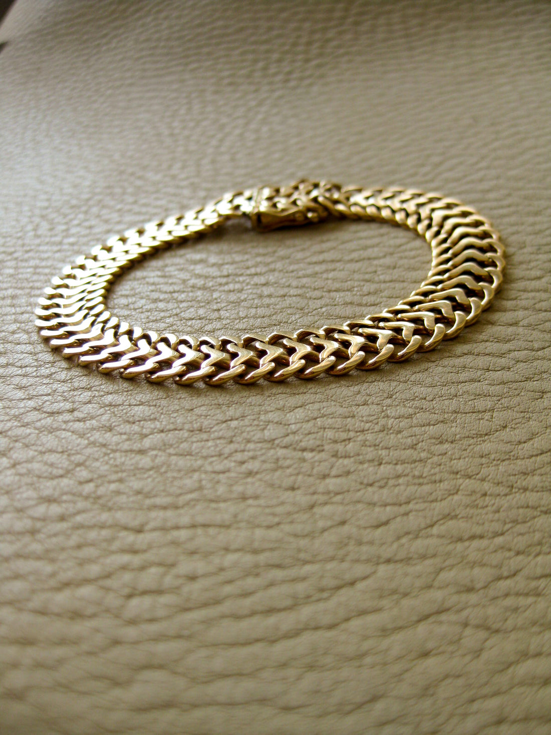 1960 Slinky foxtail link 18k solid gold bracelet - Stockholm, Sweden 20.3g