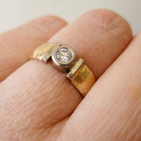 1996 Swedish brilliant cut diamond set in 18k gold - ring size 6.5