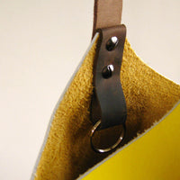Wedge bag - Lemon yellow leather