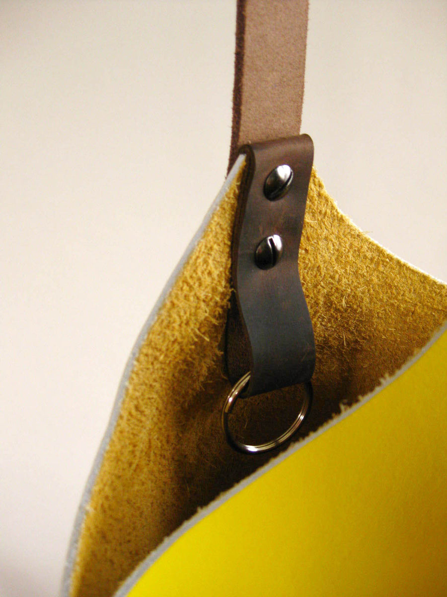 Wedge bag - Lemon yellow leather