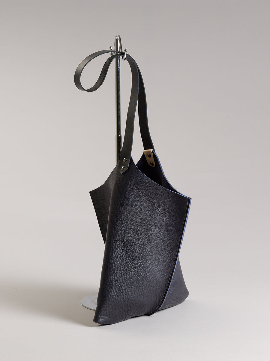 Wedge bag - Indigo blue bull hide