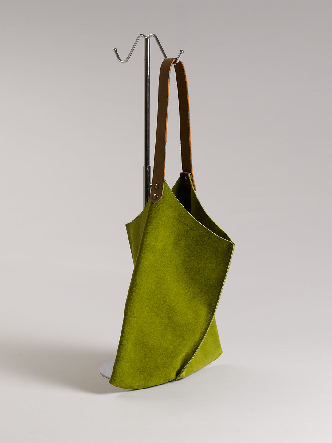 Wedge bag -  Leaf green suede