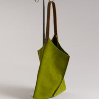 Wedge bag -  Leaf green suede