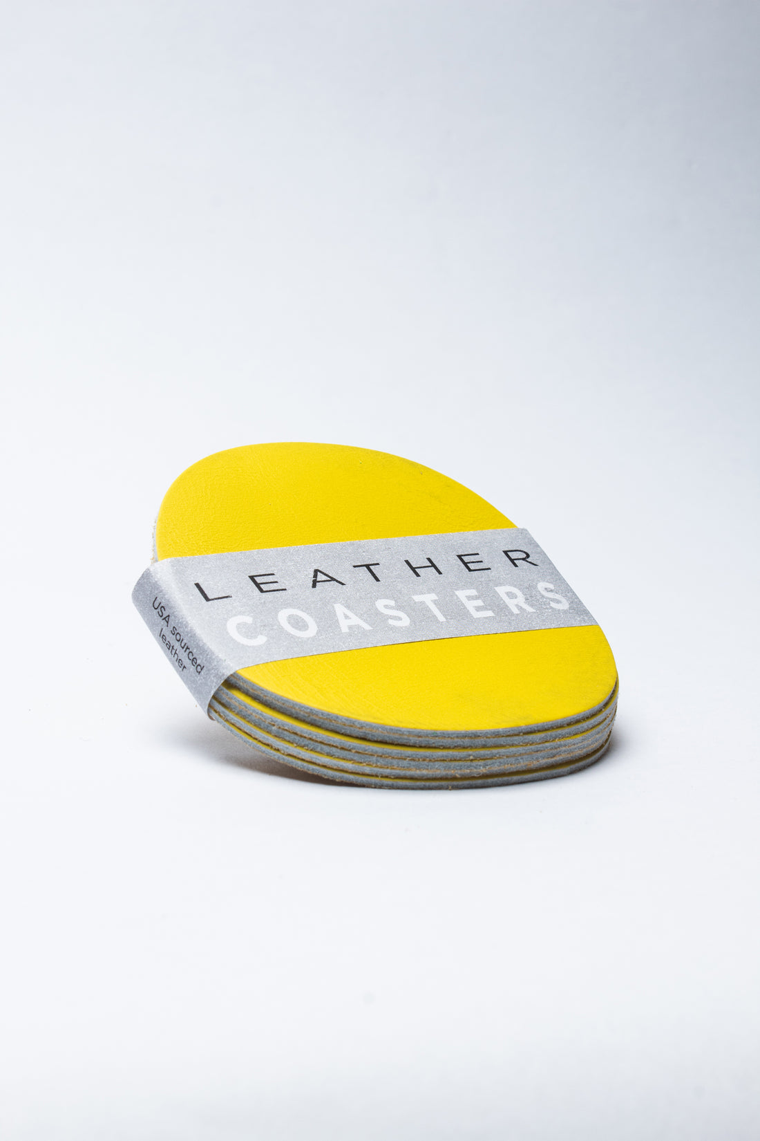 Leather Coasters - 6 coaster set