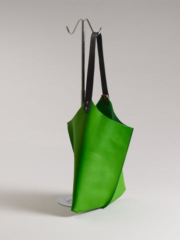 Wedge bag - Fresh lime leather