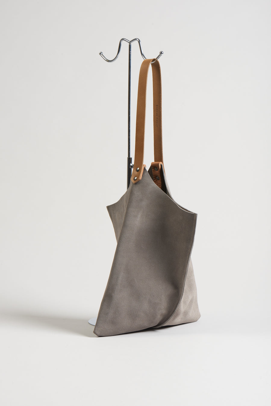 Grey outlet suede bag