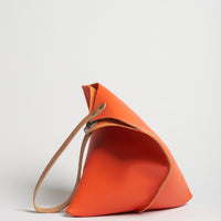 Wedge bag - Papaya orange leather