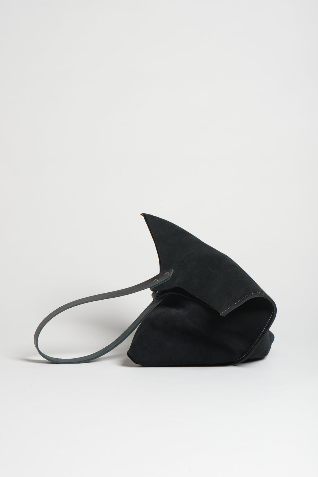 Wedge bag -  Black suede