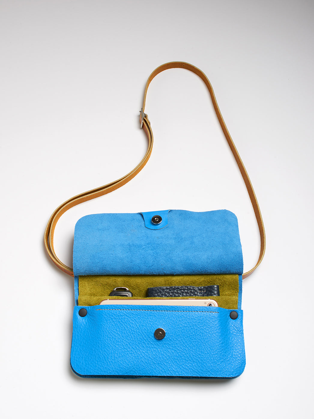 small leather crossbody bag handmade in San Francisco