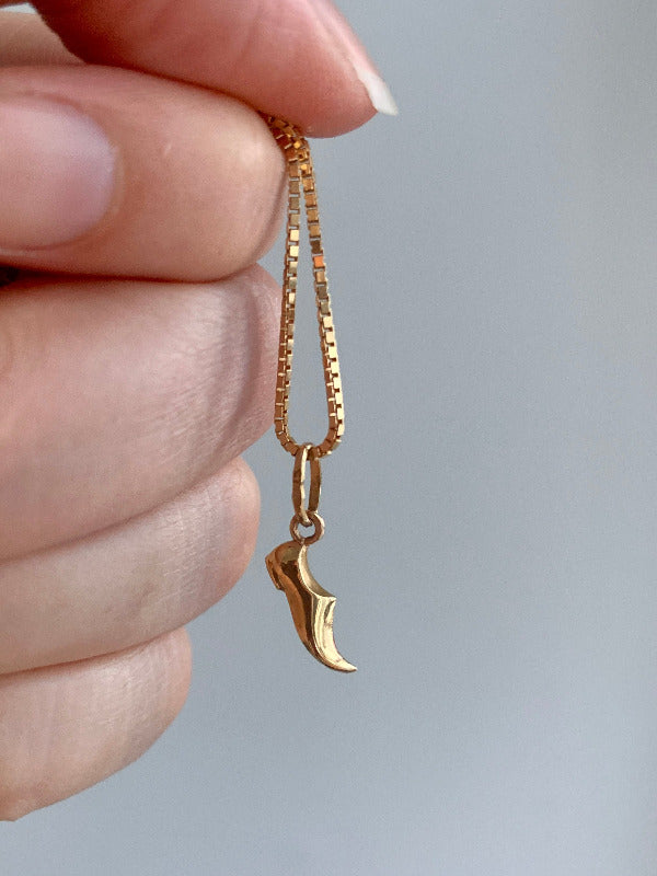 18k gold Italian vintage charm or pendant - Shoe