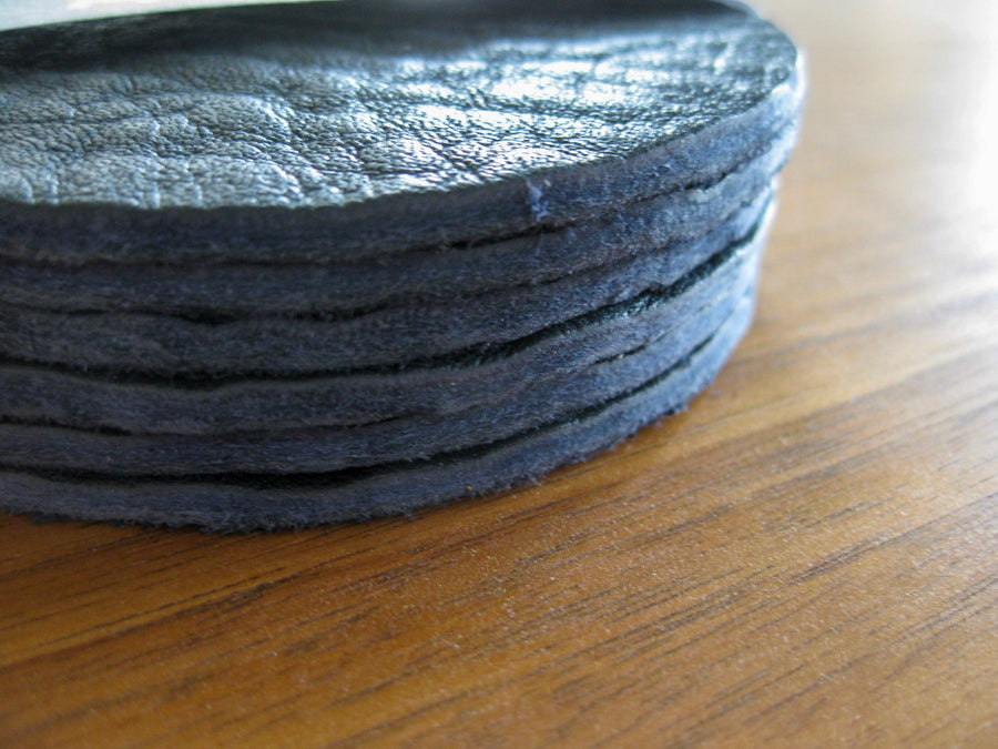 Leather Coasters - 6 coaster set