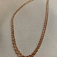 1978 Gold necklace - Graduated double link solid 18k - Swedish vintage